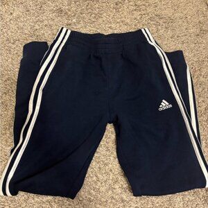 Adidas Blue Sweatpants with Signature Stripes